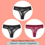 Floral Lace Underpants Women Thong Lingerie Sexy Panties Perspective Underwear Panties Solid Briefs For Female