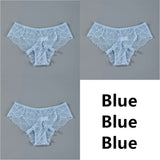 Sexy Women Lace Panties Underwear Seamless Transparent Panties Thongs Low Waist Hollow Briefs Solid Female Panty