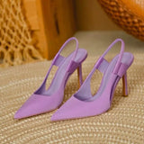 Pink High Heels Women's 2025 New Pointed French Fine Heel Muller Shoes Casual Wear Head Head