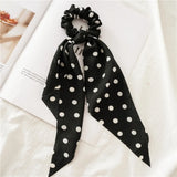 Women Black and White Plaid Hair Scrunchies Elastic Hair Bands Girls Ribbon Hair Ropes Ties Ponytail Holder Hair