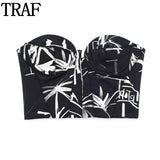 Print Black Long Skirts For Women Fashion 2023 High Waist Midi Skirt Sets Cape Style Beach Summer Skirt Woman Pleated