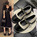 Leather Shoes Female British Wind Autumn 2025 New Round Head Thick Platform Mary Jane Shoes Female French Retro Thick Heel Single
