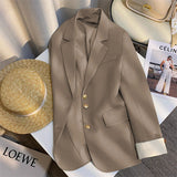 Spring Dress New High-End Design Blue Suit Jacket Women Korean Oceanic Korean Version Of Casual Suit