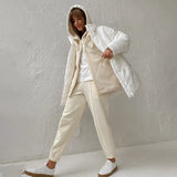 Zingj Autumn Dress On The New Women's Fashion Hoodie Zipper Cardigan Coat Pants Suit Two Sets-Outfit