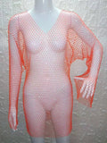 black fishnet rhinestone mini summer dress women Glitter bodycon club party dress see through bikini cover up beach
