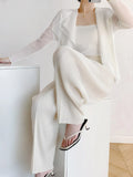 Folded 2025 New Fish Scale Pants Show Thin Set Of Leisure Pants Tight Waist Multi-Color Temperament Lazy