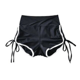 Zingj New Summer Style High-Waisted Shorts With Banged Edges And Tight Hips And Rope Straps For Sports Casual