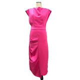 Solid Color Mid Waist Sleeveless Slim Irregular Dress