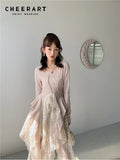 Nude Lace Bodycon Tunics Asymmetrical Dress Women Long Sleeve Ruffle Tight Elegant Dress Designer Spring 2022