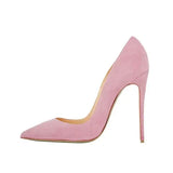 Women Pumps for Wedding Pointed Toe Sexy High Heels Shoes 8 cm 10 cm 12 cm Stilettos Green Pinkycolor plus size RM002