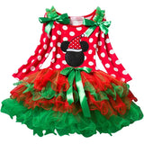 Claus Girls Xmas Party Dress Kids Christmas Dresses New Years Girl Vestido Fancy Christmas Dress Girl Long Sleeves