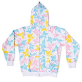 Goth Punk Female Jacket Hoodie Hip Hop Oversize Y2K Women Hoodies Autumn Streetwear Star Print White