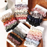Set Scrunchies Hair Ring Candy Color Hair Ties Rope Autumn Winter Women Ponytail Hair Accessories 4-6Pcs Girls Hairbands
