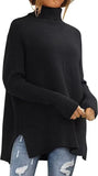 Zingj Autumn / Winter Turtleneck Sweater Female Lazy Wind Bat Sleeve Loose Fashion Head Sweater-Outfit