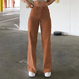 High Waist Slim Jeans Bell Bottoms-Outfit