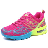 Women's Shoes Spring New Mesh Fly Weaving Breathable Lightweight Air Cushion Sneakers Women's Korean Version Of Student Casual Running