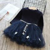 Winter Girls Dress Flower Red Girls Clothes Lace Girls Casual Clothing Party Dress For 3-8 Years Christmas Girls