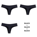 3Pcs/Lot Sexy Women Thongs G String Seamless Panties Low-Rise T-back Comfortable Lingerie Female Underwear Drop