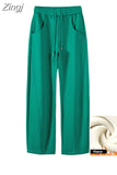 Loose Sweatpants 2023 Autumn Women Red Sport Pants High Waist Loose Trouser Female Fashion Streetwear Straight