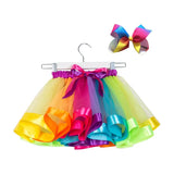 New Tutu Skirt Baby Girl Clothes 12M-8Yrs Colorful Mini Pettiskirt Girls Party Dance Rainbow Tulle Skirts Children