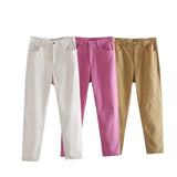 2021 Autumn Straight Pants Women High Waist Trousers Cotton Sweatpants Plus Size pantalones de