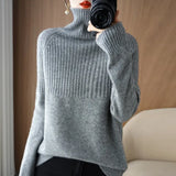 Zingj Sweater Bottom Shirt Women With Qiu Dong New Head Loose Half Draw A Rotator Sleeve Sweater Women's Jacket-Outfit