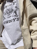 Cowboy Letter Print Tee- Outfit