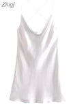 Summer Slip Dress Women 2023 Tie Dye Satin Short Woman Dresses Strappy Sexy Backless Strap Mini Dress Club Party