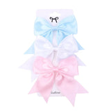 4.52inches Solid Color Bows Hair Clips For Cute Gilrs Handmade Hairpins Barrettes Headwear Kids Hair Accessories
