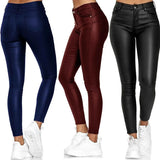 Casual Pants Small Feet Pants Women Warm Trousers Sexy Tight-Fitting Ladies Stretch High-Waist Pants Fashion Pure
