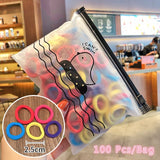 Pcs/Bag Children Cute Candy Random Solid Elastic Hair Bands Girls Lovely Srunchies Rubber Bands Kid Hair