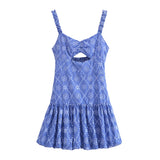 Zingj Summer Style Hollowed-Out Embroidery Suspender Dress 3311665 211-1-Outfit