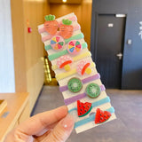 Children Cute Cartoon Fruit Elastic Hair Bands Girls Baby Lovely Rubber Bands Ponytail Holder Kids Hair