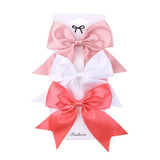 4.52inches Solid Color Bows Hair Clips For Cute Gilrs Handmade Hairpins Barrettes Headwear Kids Hair Accessories