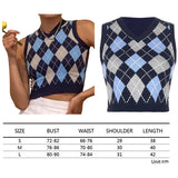 girl Sweater Vest women jumper V Neck pullover Knitted Vests Women y2k Preppy Style Crop Top Autumn 2020 solid