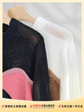 Zingj Design Sense Contrast Color Sweater Female Early Spring New Pure Desire Wind Wipe Chest Soft Sister Jacket Sweet
