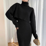 Zingj 2023 Socialite Royal Sister Fashion Senior Knit Top Skirt Two Sets Of Small Fragrant Wind Professional Suit Female-Outfit