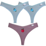 Embroidery Cotton G-String Women's Panties Underwear Female Panties For Women Low Rise Comfortable Thongs Woman