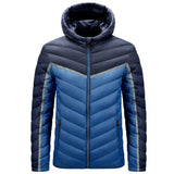 Hooded Parka Men\'s 2021 Autumn and Winter New Parka Coat Warm and Lightweight Jacket Stitching Cotton Jacket Parka