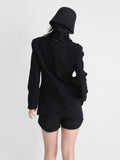 Zingj New Ins Temperament Heavy Industry Nail Bead Three-Dimensional Flower Splicing Loose Show Thin Elegant Suit Jacket