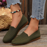 Flying Large-Size Low-Heeled Flat-Soled Single Shoes Women's Flying Mesh Shallow Lazy Casual Work