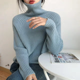 Wind, High Collar, Thin Sweater, Bright Silk Design, Solid Color Slim, Bottomed Sweater, Autumn And Winter