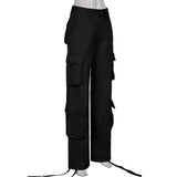 Pants Overalls Vintage Baggy Jeans Women Fashion 90s Streetwear Pockets Wide Leg High Waist Straight Y2k Denim