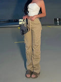 Pants Overalls Vintage Baggy Jeans Women Fashion 90s Streetwear Pockets Wide Leg High Waist Straight Y2k Denim