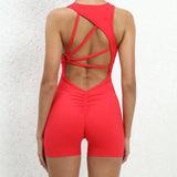 Zingj Honey Peach Hip Yoga Pants Tight Speed Dry Fitness Pants Female Training Dance Sports Yoga Jumpsuit-Outfit