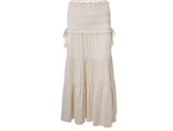 Zingj Desire V-Neck French Show Slim Vest Top Pleated Wood Ear Sexy Skirt Cover- Outfit