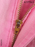 Women Fashion Side Pockets Frayed Hem Denim Shorts Vintage High Waist Zipper Fly Female Jeans