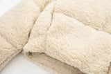 Fur Fleece Puffer Cropped Coat- Outfit