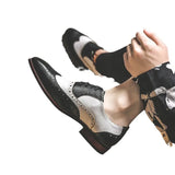 Zingj New Block Carved Men's Pointed Business Leisure Groom Wedding Shoes British Hairstylist