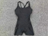 Backless Scrunch Sporty Tight Jumpsuit Raises Butt Playsuit Women Romper Summer Gym Fitness Short Overalls One Pieces